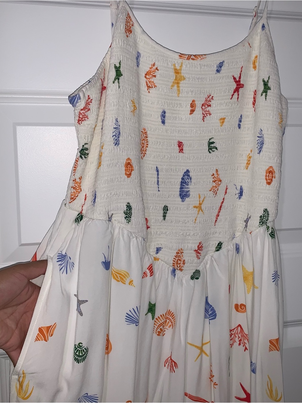 a new day White dress with sea live print - Picture 2 of 6